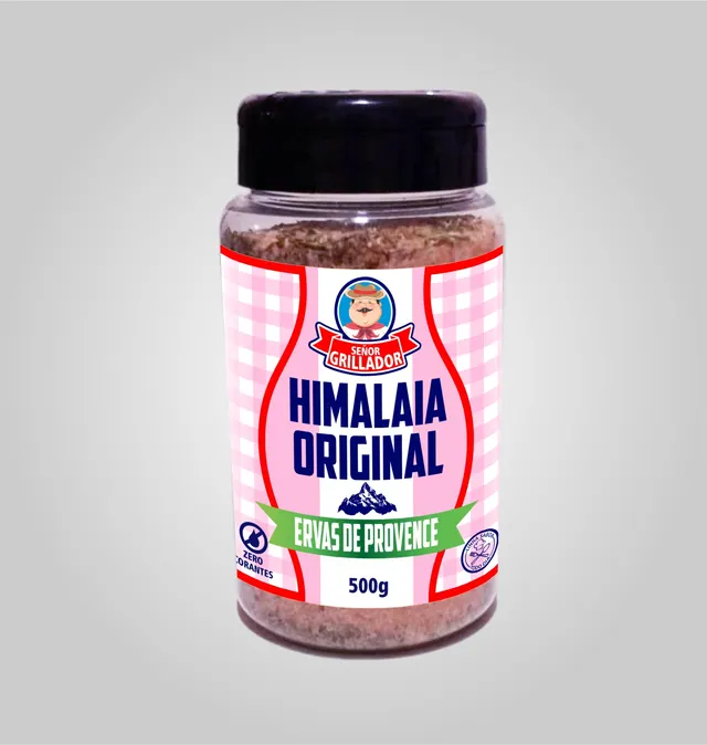 Frasco de Sal Rosa do Himalaia com Ervas de Provence Señor Grillador 500g