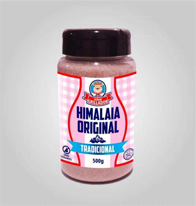 Frasco de Sal Rosa do Himalaia Tradicional Señor Grillador 500g