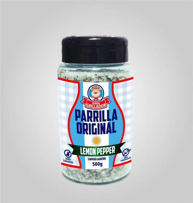 Frasco de Sal de Parrilla Lemon Pepper Señor Grillador 500g