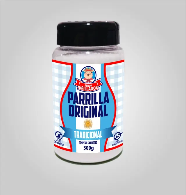 Frasco de Sal de Parrilla Tradicional Señor Grillador 500g